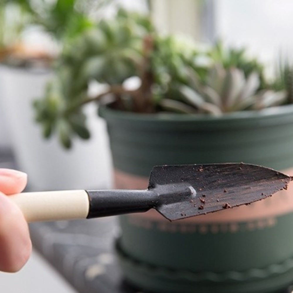 Spade Digging Fork - 多機能ミニガーデン植栽ツールセット木製ハンドル土掘りシャベル園芸用手工具ハンドレーキスケールシャベル