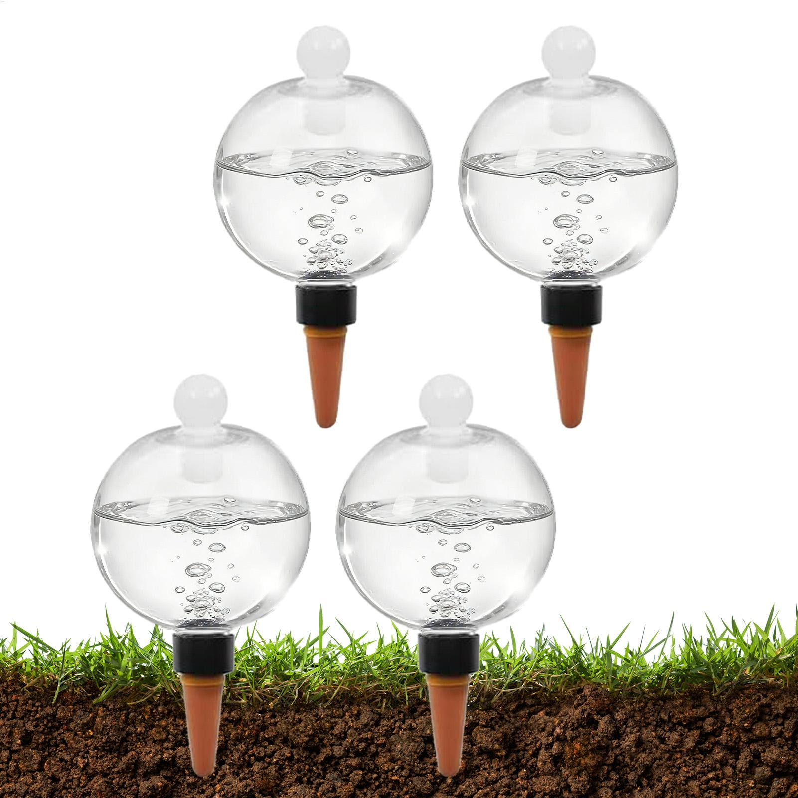 植物散水用ボール 4個入り 500ml 透明自動給水グローブ - Spade Digging Fork のレビューと価格