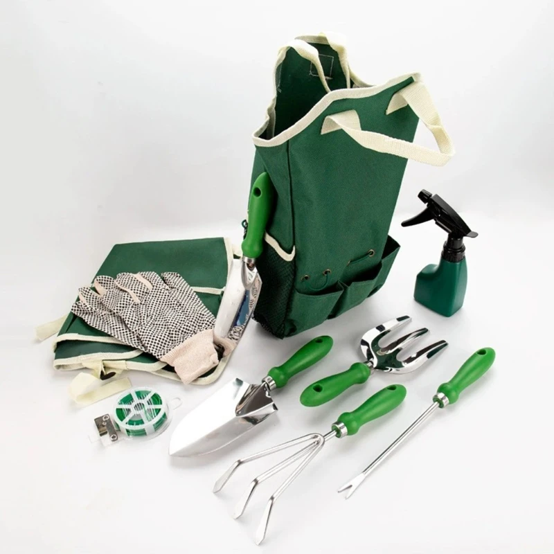 11点セットの頑丈な手工具セット。収納に便利なトートバッグ付 - Spade Digging Fork のレビューと価格