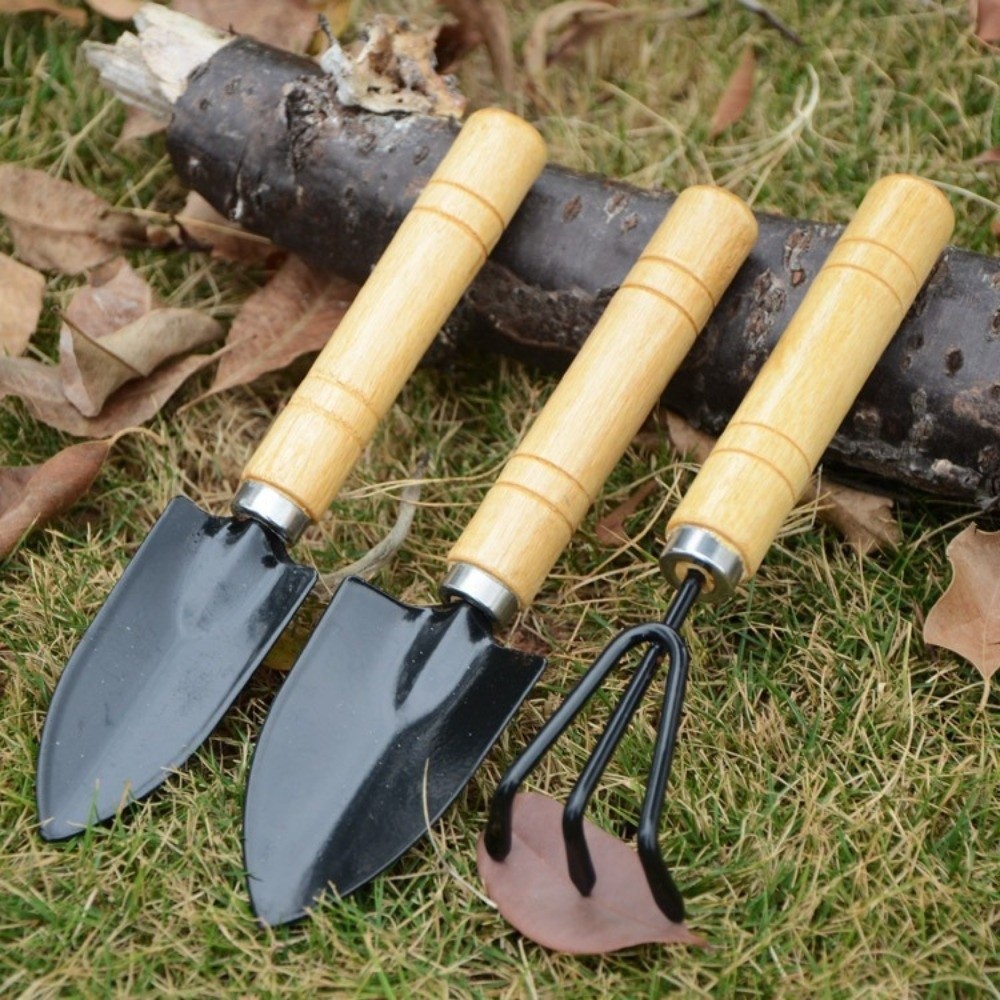 多機能ミニガーデン植栽ツールセット木製ハンドル土掘りシャベル - Spade Digging Fork のレビューと価格