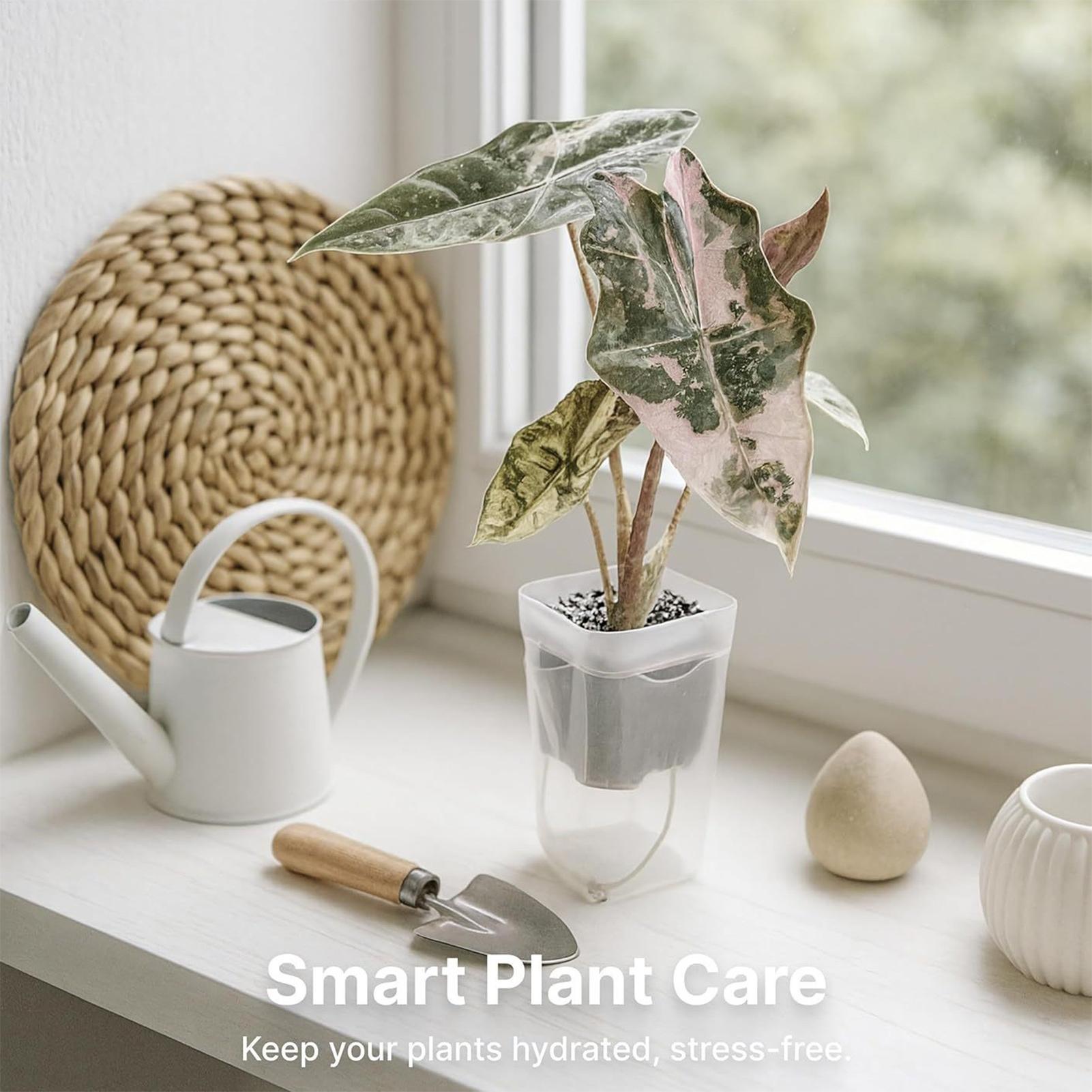 10個入り 室内用植木鉢 透明 自動給水プランター 小型 水 - Self-Watering Planter のレビューと価格