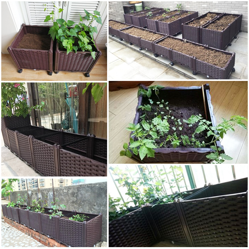 自動給水機能付きの高床式プランター。屋内・屋外で使用可能で、 - Self-Watering Planter のレビューと価格