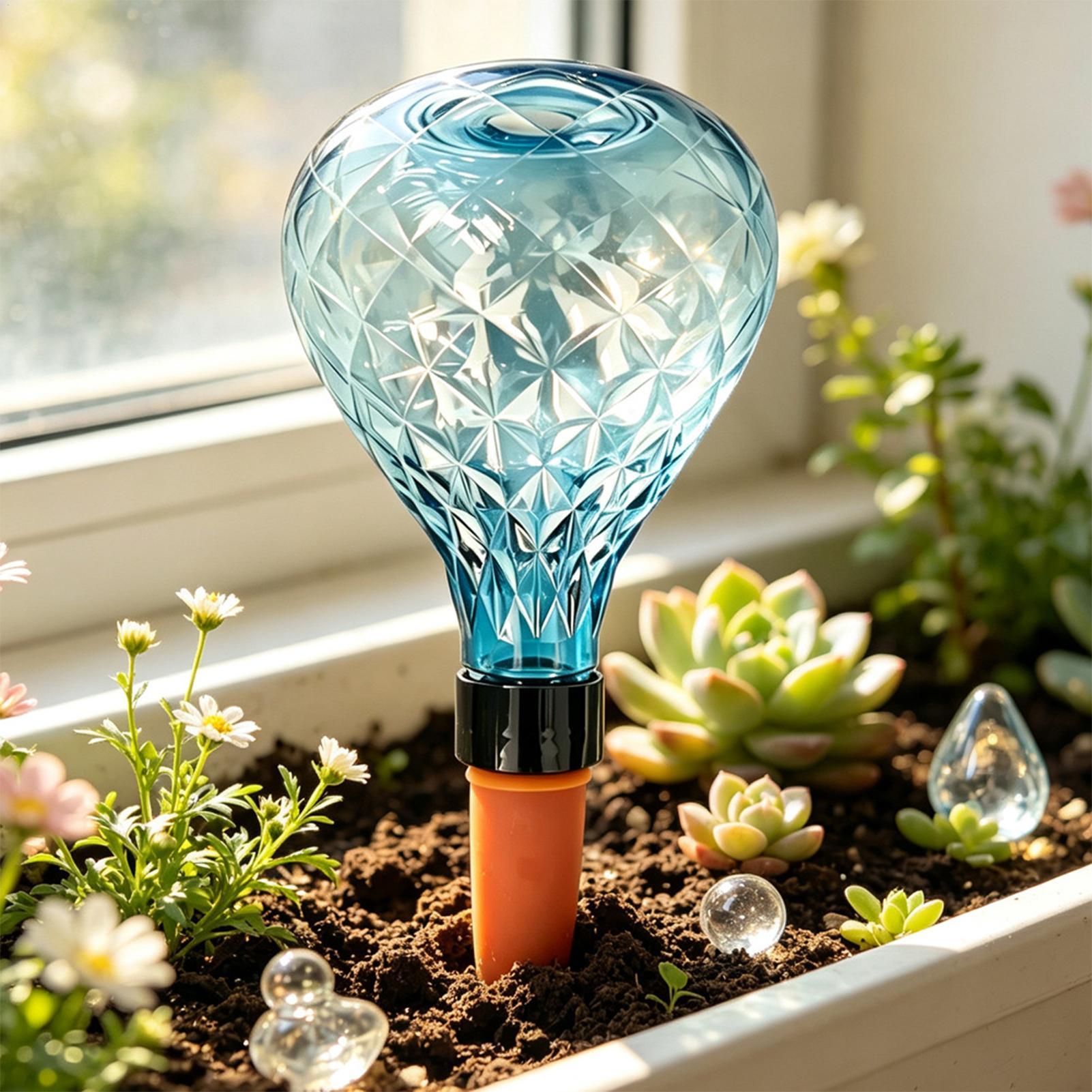 植物自動給水器 4個セット 自動散水装置 花用自動給水プラン - Self-Watering Planter のレビューと価格